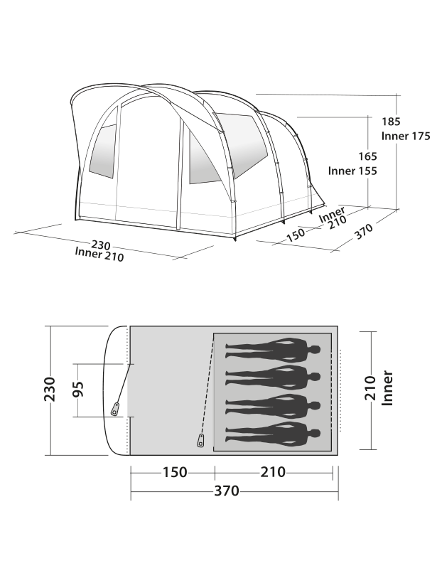 Indeling Edendale 400 tent