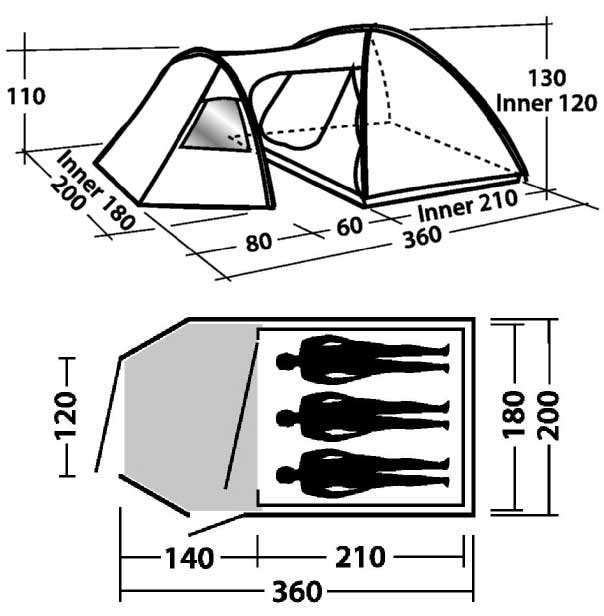 Indeling Easy Camp Eclipse 300